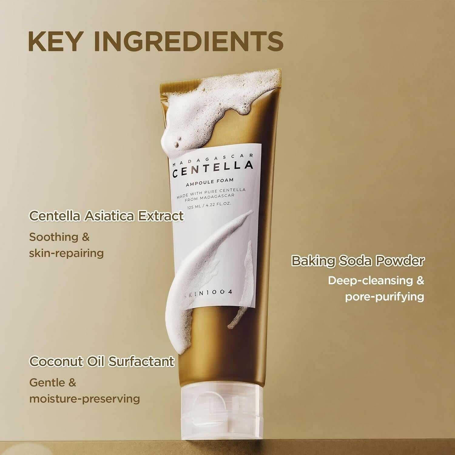 SKIN1004 Madagascar Centella Ampoule Foam Cleanser 125ml - bellubeauty