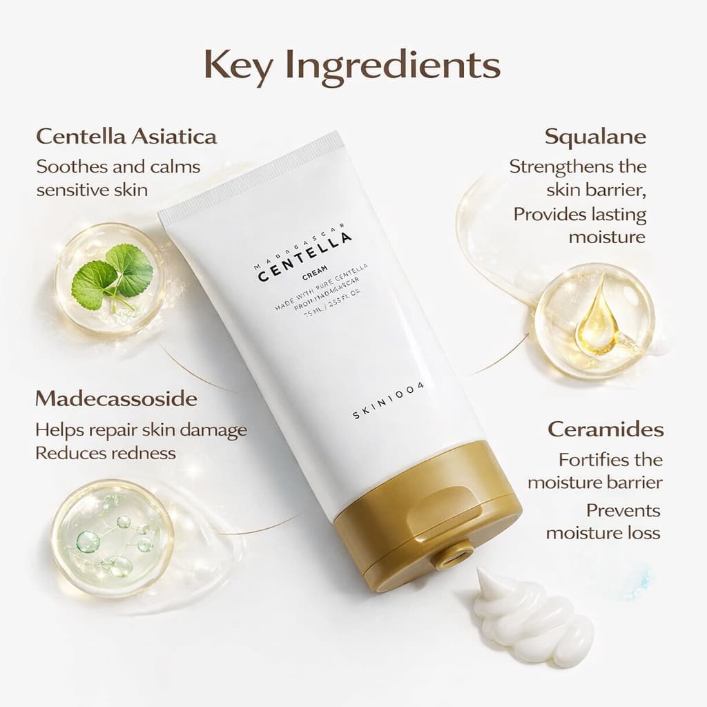 SKIN1004 Madagascar Centella Cream 75ml - BelluBeauty