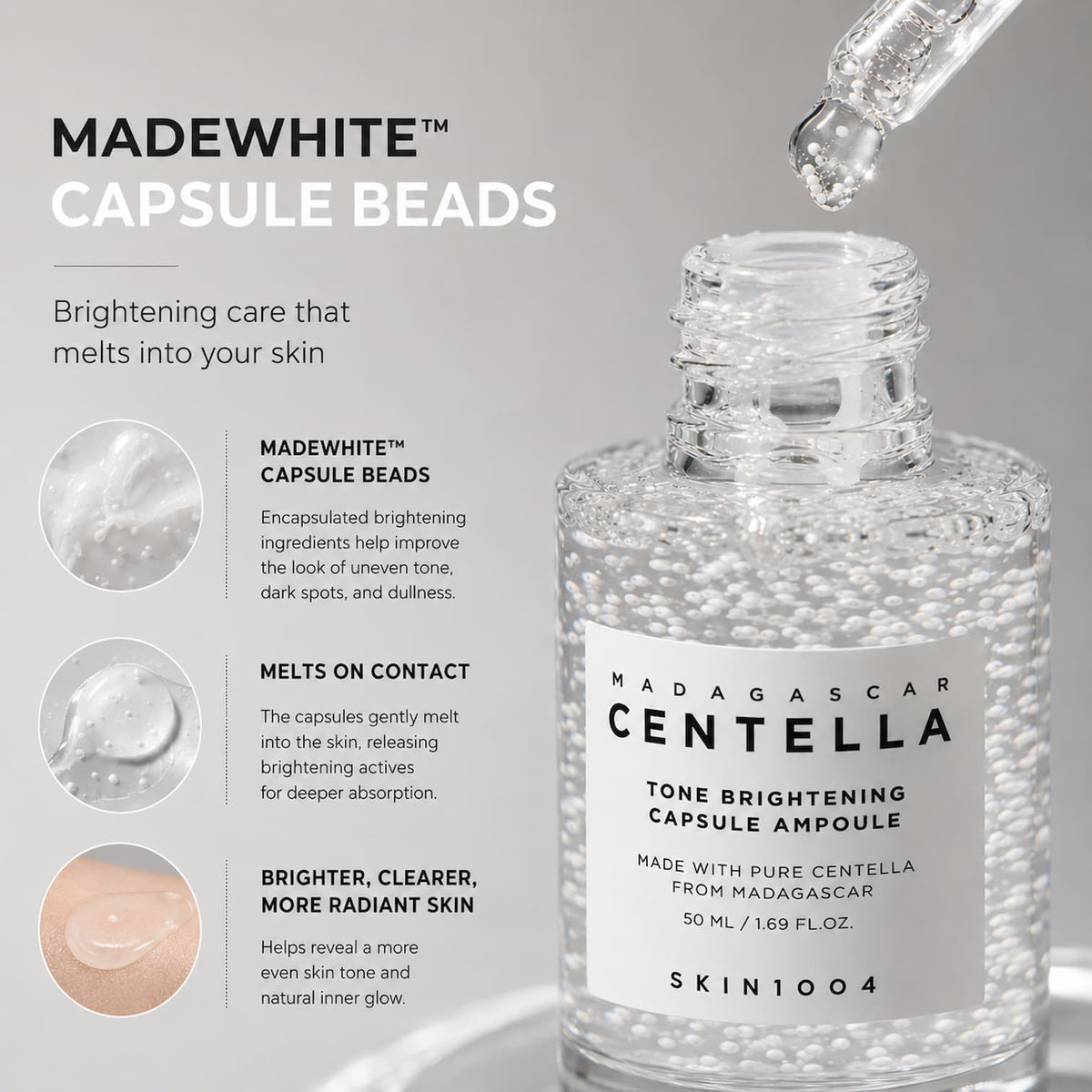SKIN1004 Madagascar Centella Tone Brightening Capsule Ampoule 50ml - BelluBeauty