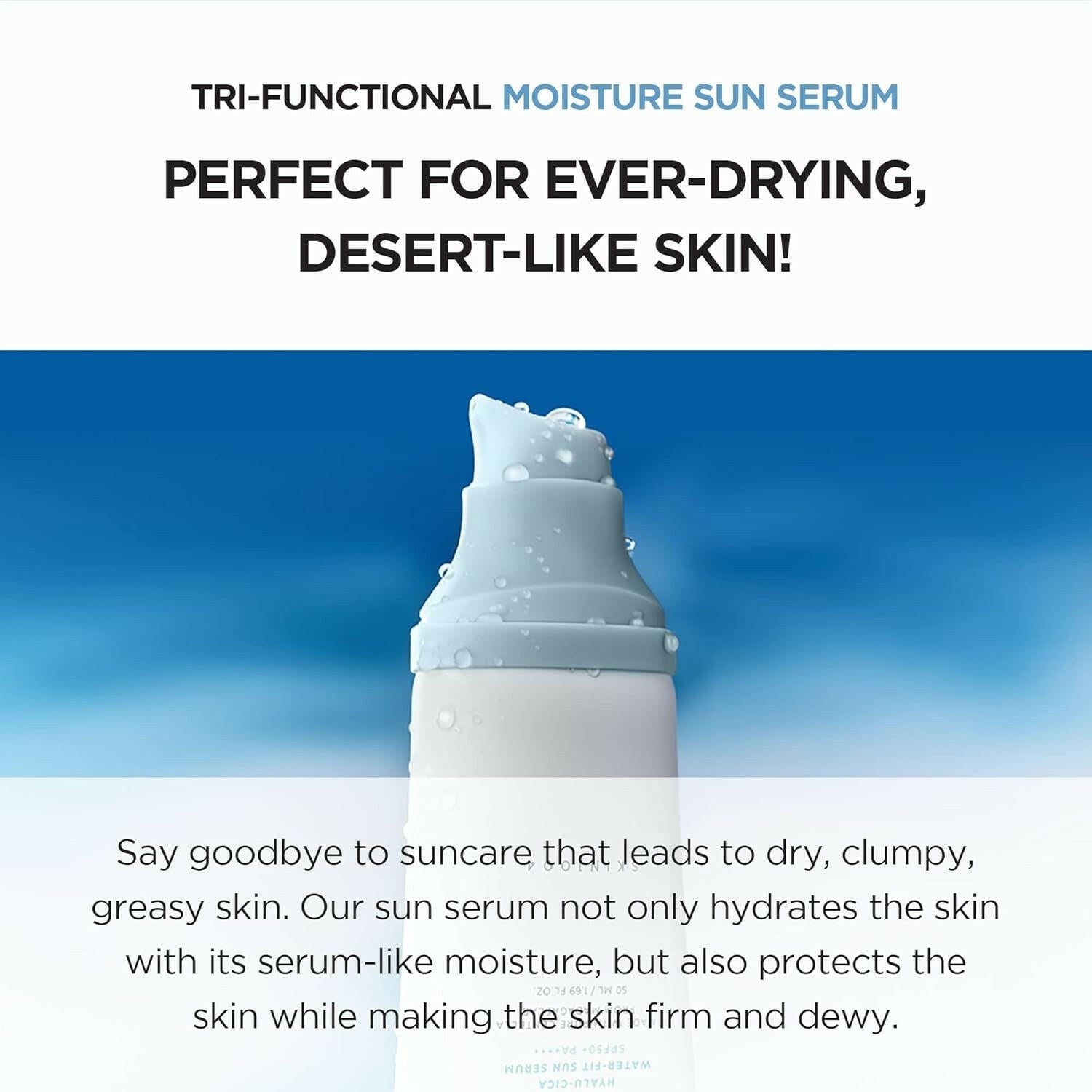 SKIN1004 Madagascar Centella Hyalu-Cica Water-Fit Sun Serum 50ml SPF50+ - bellubeauty