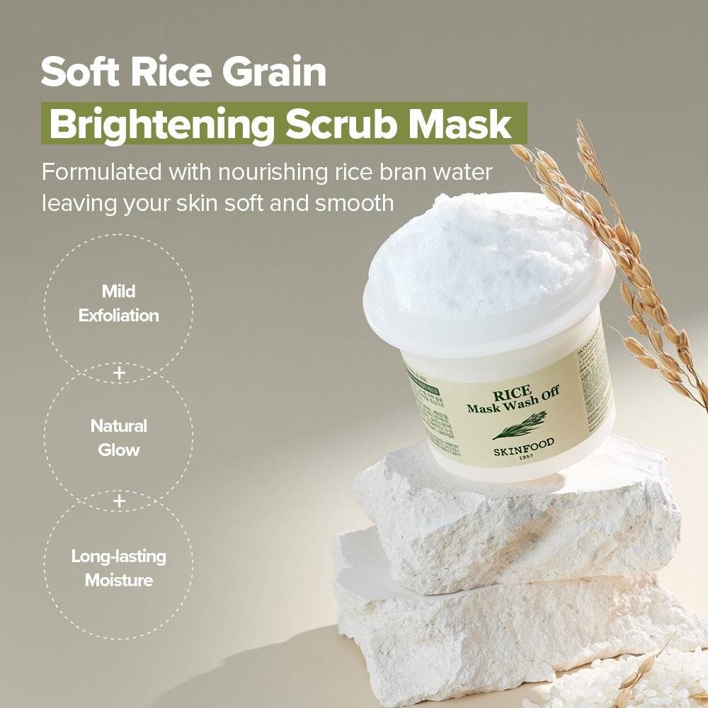 SKINFOOD Rice Mask Wash Off 120g - BelluBeauty