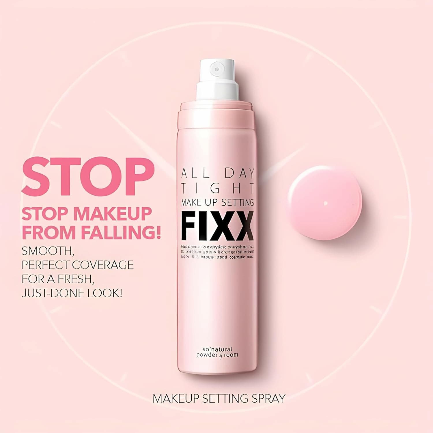 SO NATURAL All Day Tight Make Up Setting Fixer 75ml - bellubeauty