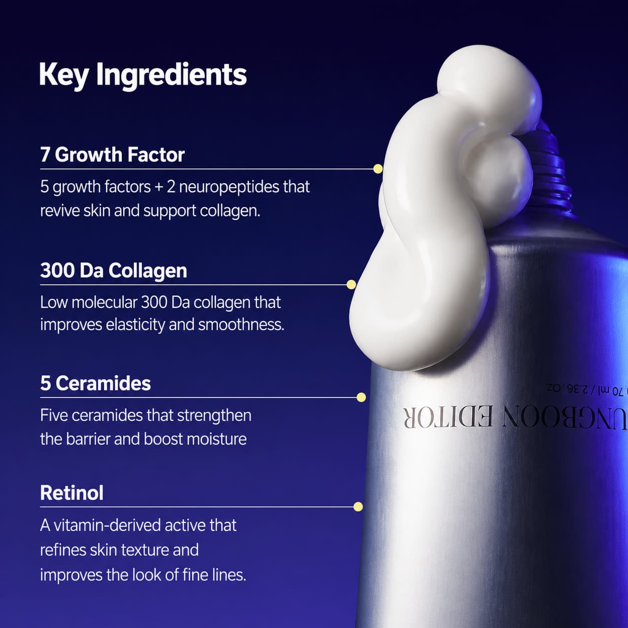 SUNGBOON EDITOR Deep Collagen 7GF Ceramide Advanced Barrier Night Cream 50ml - BelluBeauty