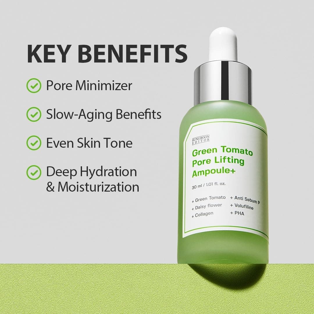 SUNGBOON EDITOR Green Tomato Pore Lifting Ampoule 30ml+ - bellubeauty