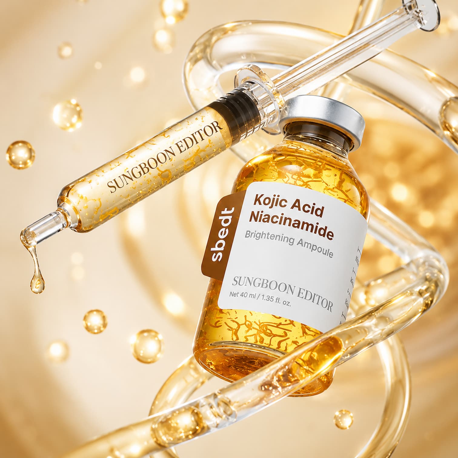 SUNGBOON EDITOR Kojic Acid Niacinamide Brightening Ampoule 40ml - BelluBeauty