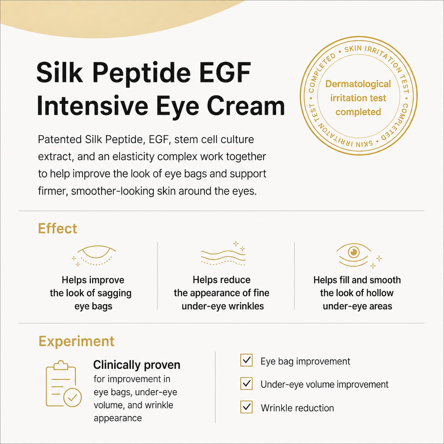 SUNGBOON EDITOR Silk Peptide EGF Intensive Eye Cream 30ml - BelluBeauty