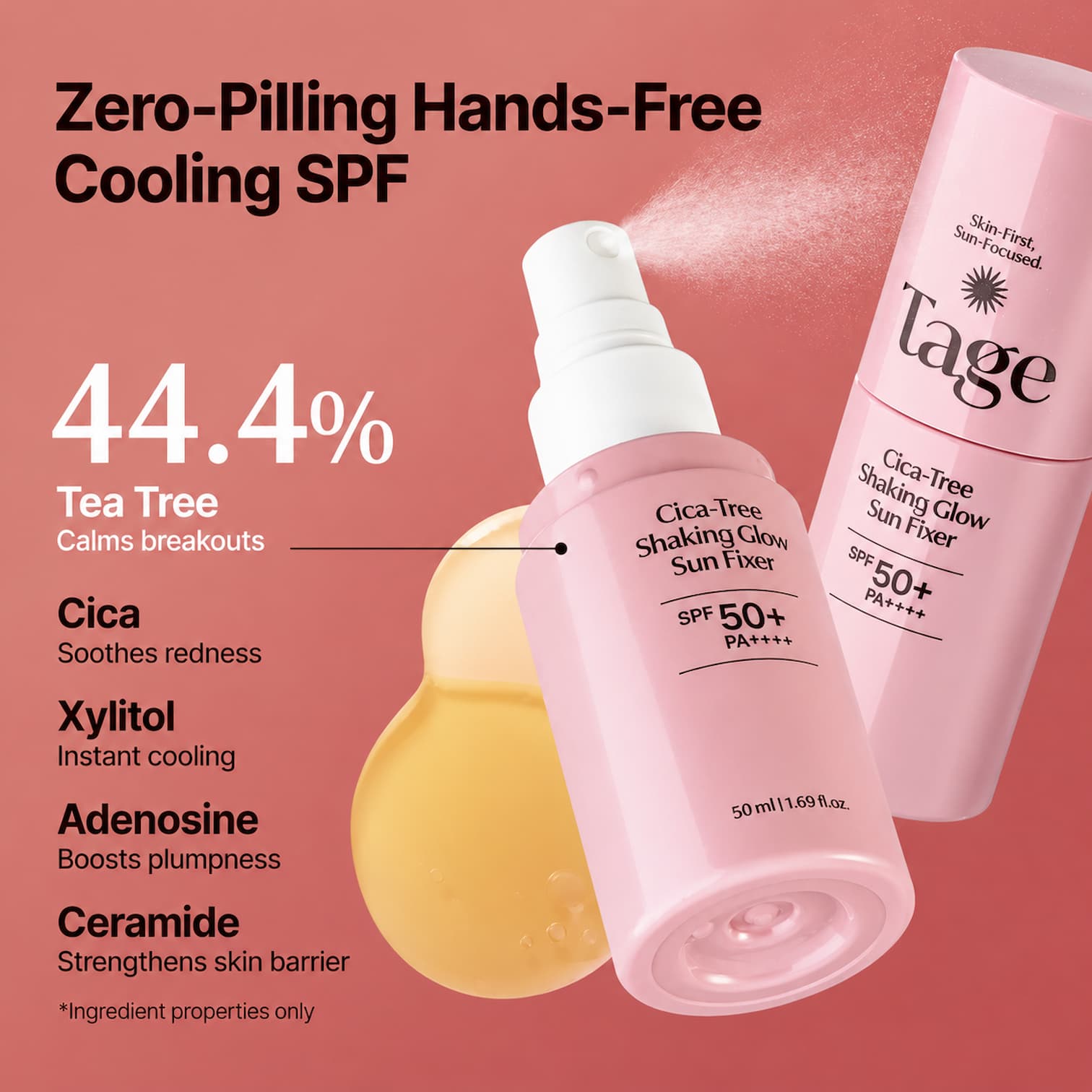 TAGE Cica-Tree Shaking Glow Sun Fixer 50ml - BelluBeauty