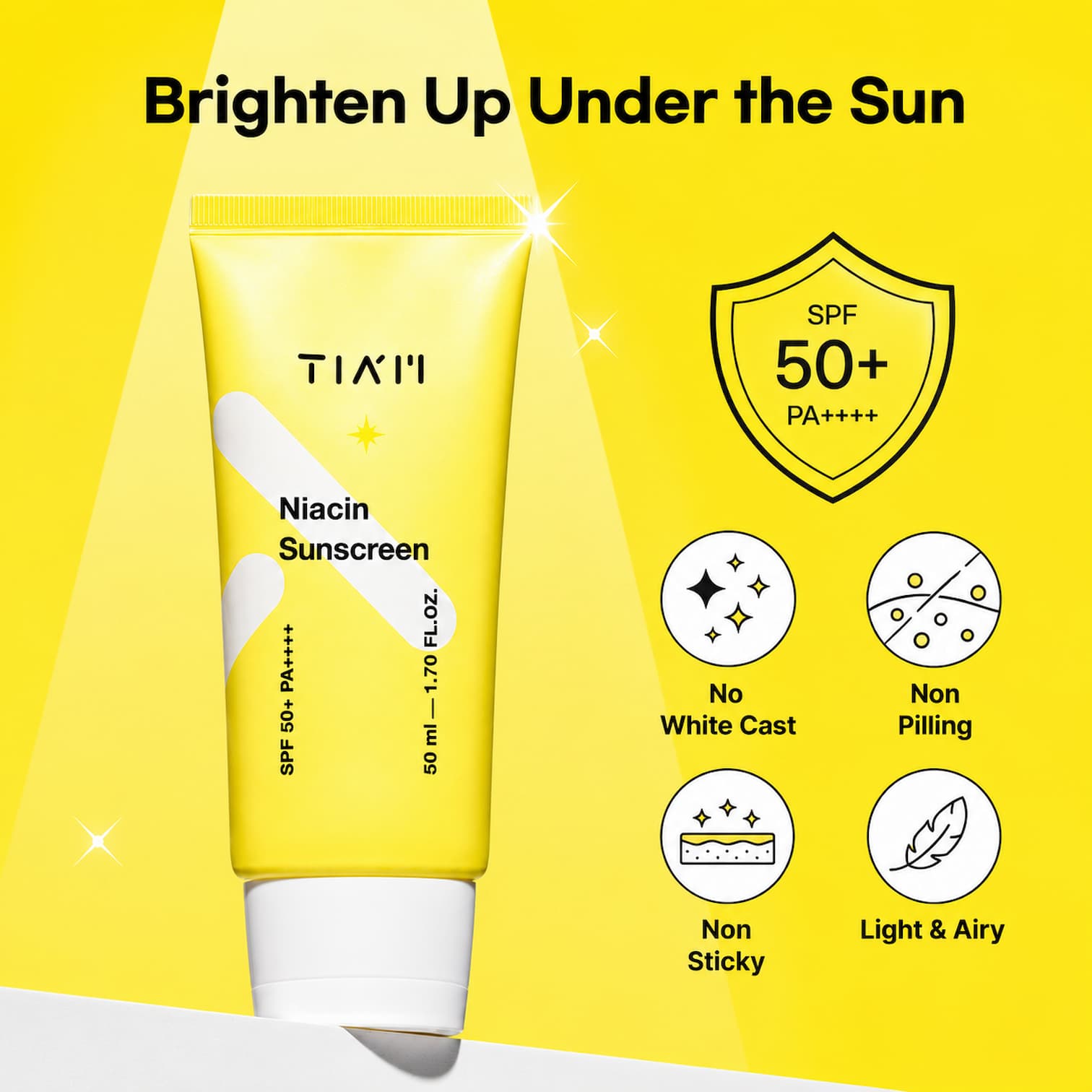 TIAM B3 Niacin Sunscreen 50ml SPF50 - BelluBeauty