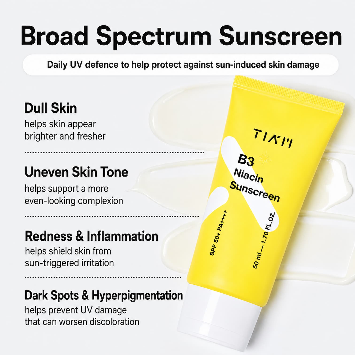 TIAM B3 Niacin Sunscreen 50ml SPF50 - BelluBeauty