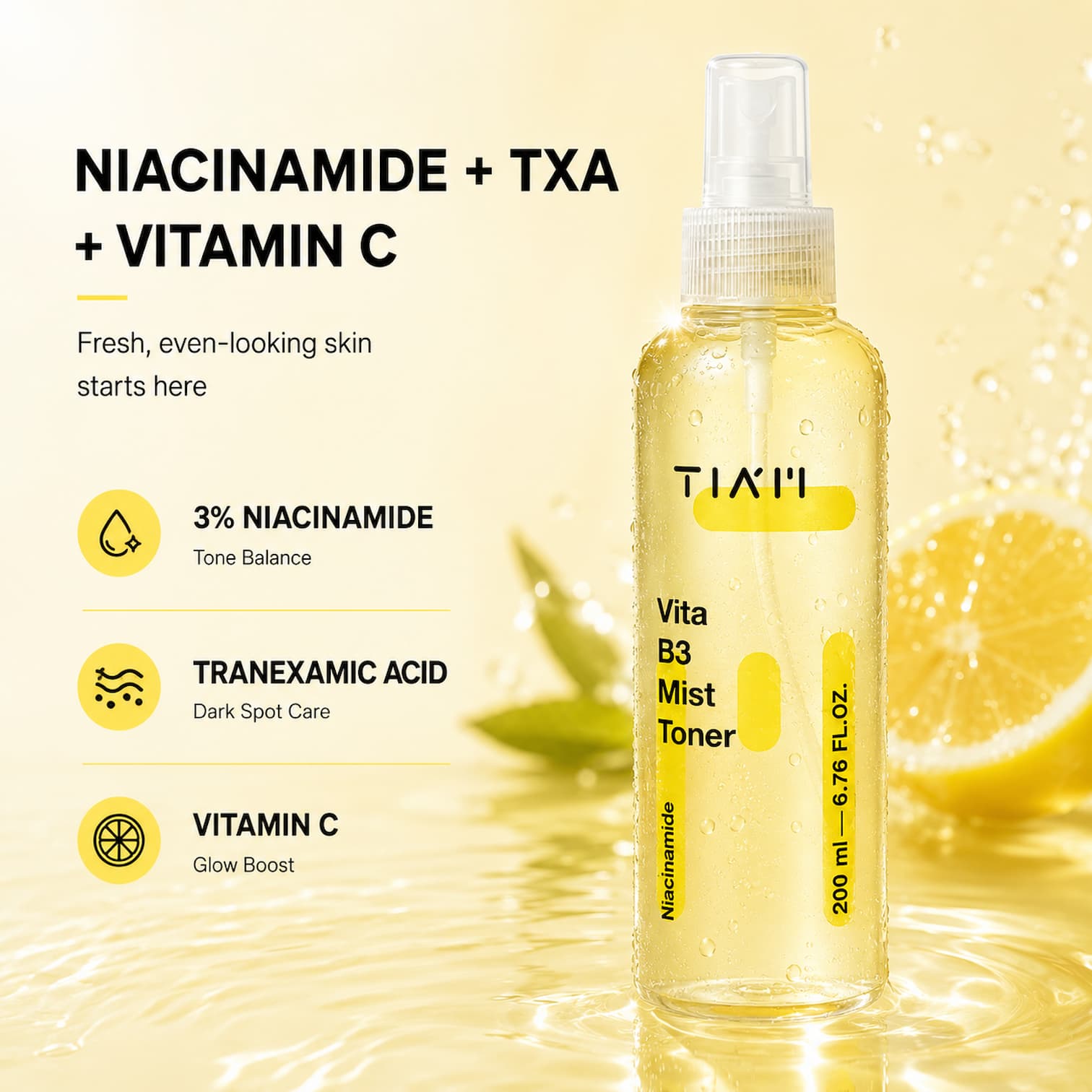 TIAM Vita B3 Mist Toner 200ml - BelluBeauty