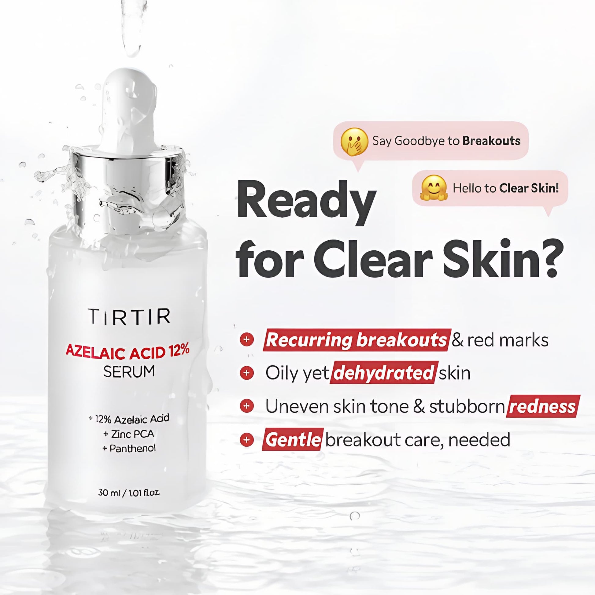 TIRTIR Azelaic Acid 12% Serum 30ml - BelluBeauty