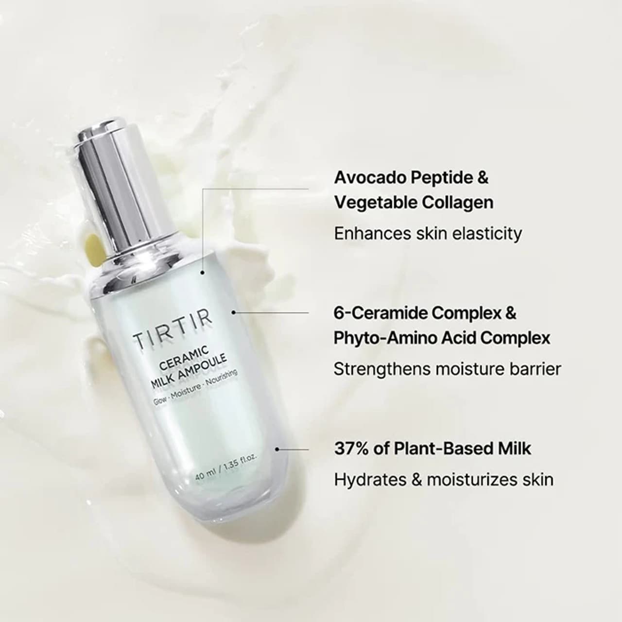 TIRTIR Ceramic Milk Ampoule 40ml - bellubeauty