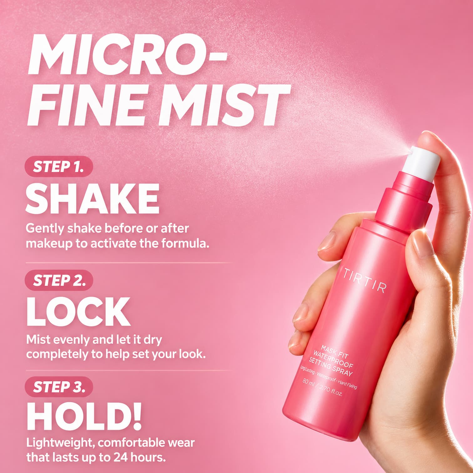 TIRTIR Mask Fit Waterproof Setting Spray 80ml - BelluBeauty
