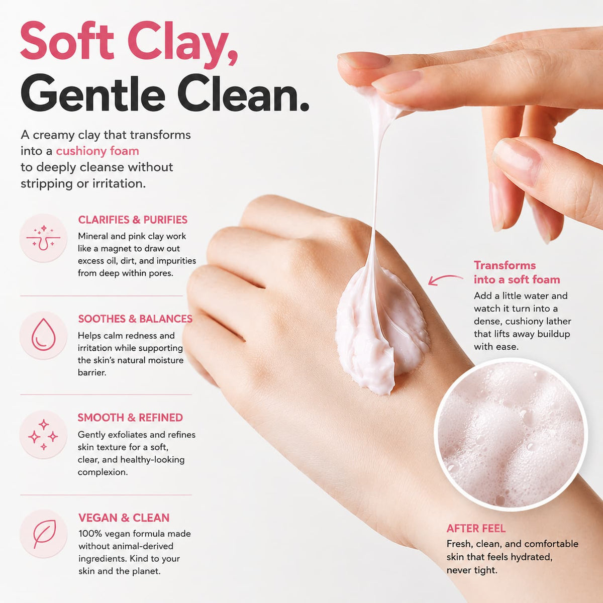 TOCOBO Coconut Clay Cleansing Foam 150ml - BelluBeauty