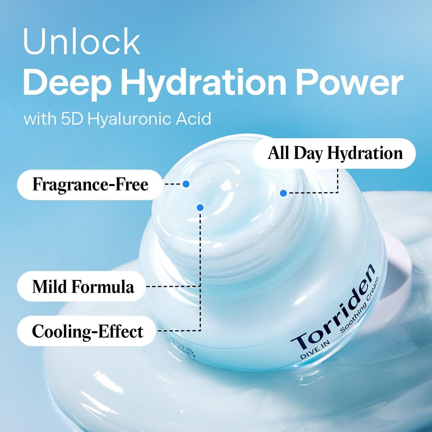 TORRIDEN Dive-In Low Molecular Hyaluronic Acid Soothing Cream - bellubeauty