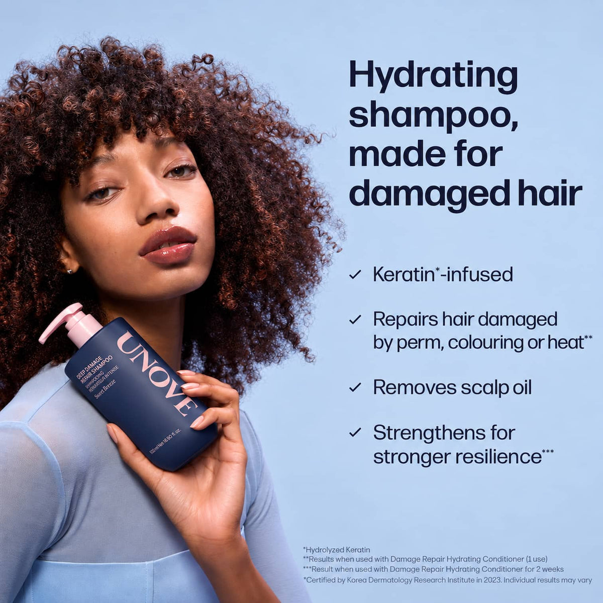 UNOVE Deep Damage Repair Shampoo 500ml - BelluBeauty