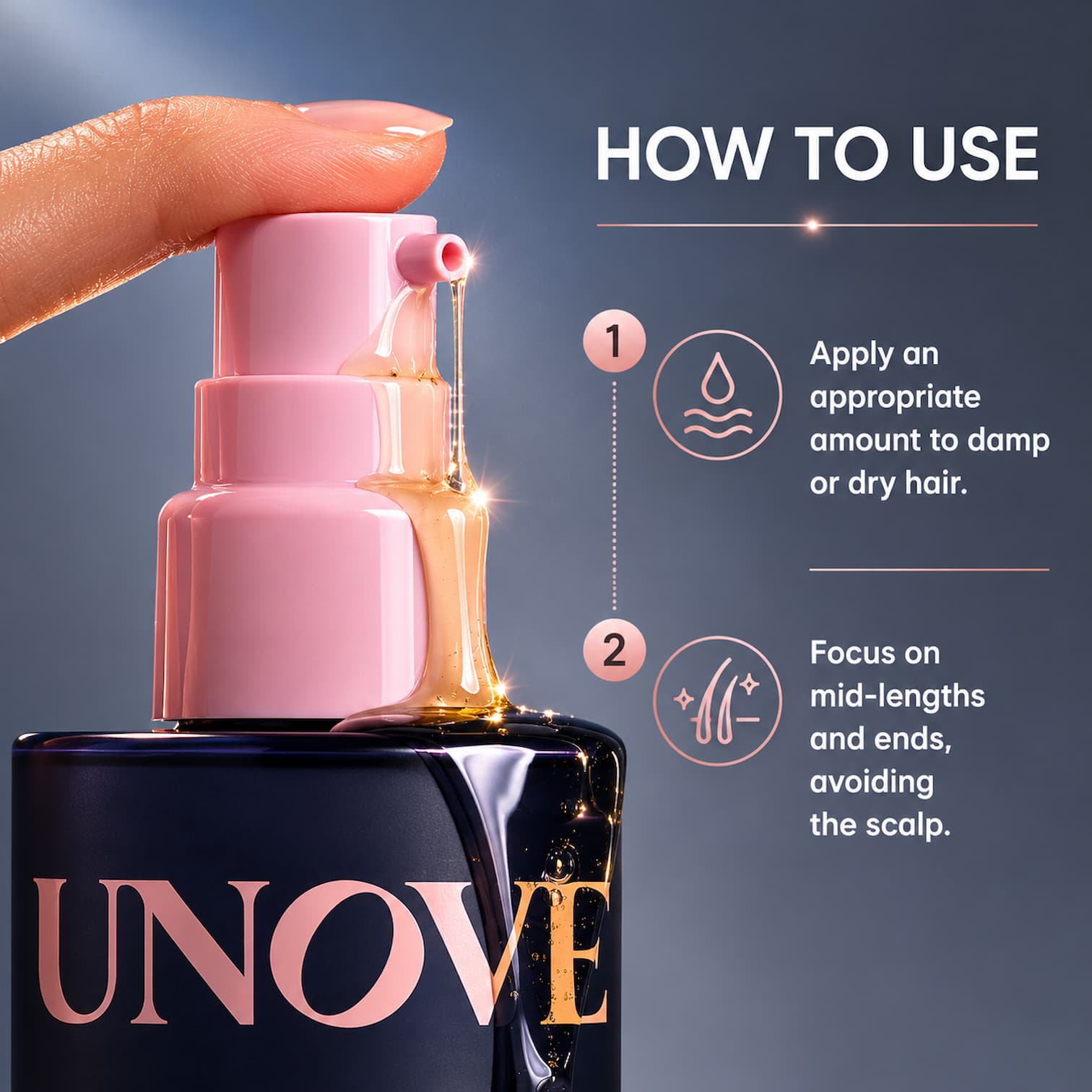 UNOVE Silk Oil Essence Warm Petals 70ml - BelluBeauty