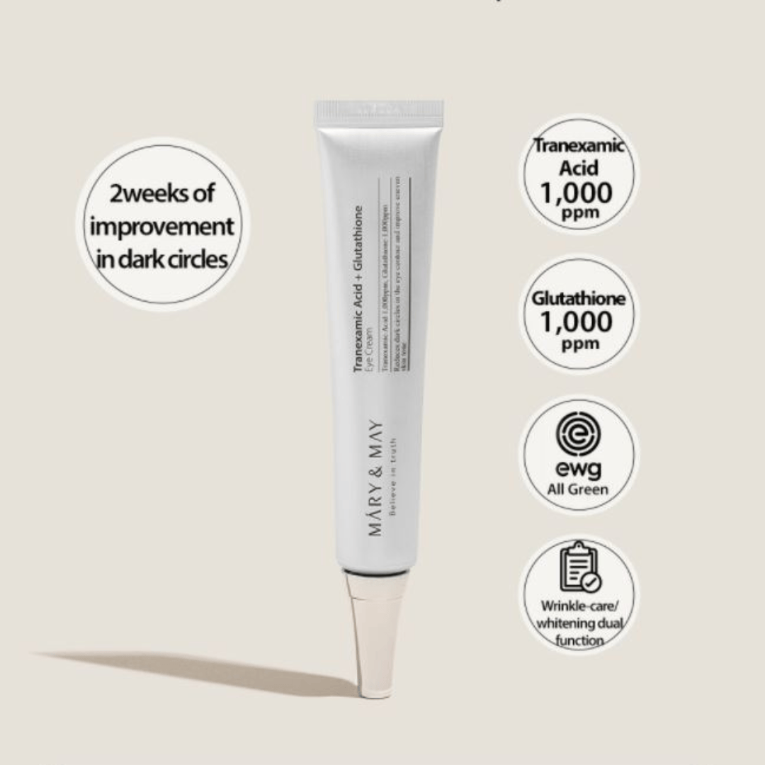 MARY&MAY Tranexamic Acid + Glutathione Eye Cream 30ml - BelluBeauty