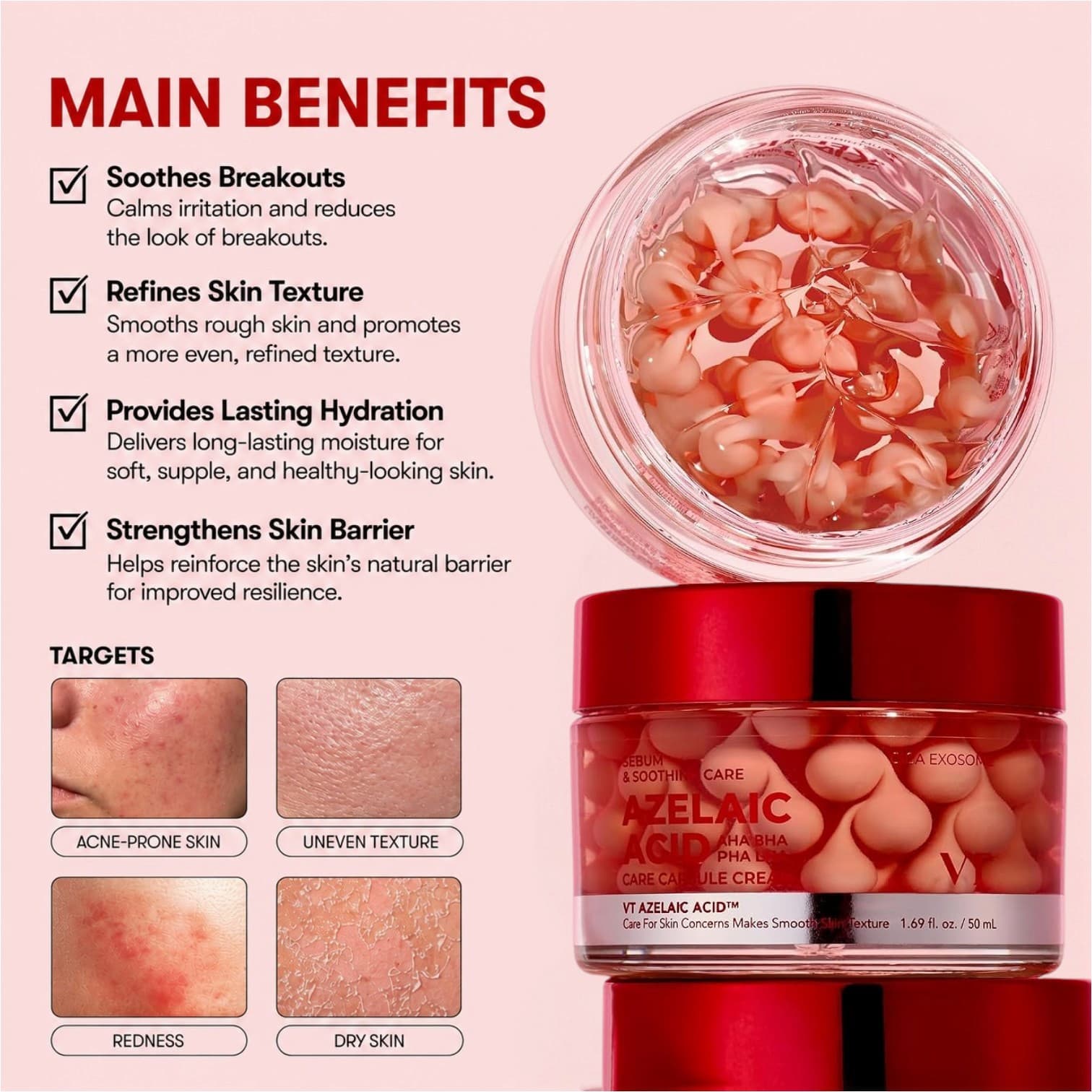 VT Azelaic Acid Care Capsule Cream 50ml - BelluBeauty