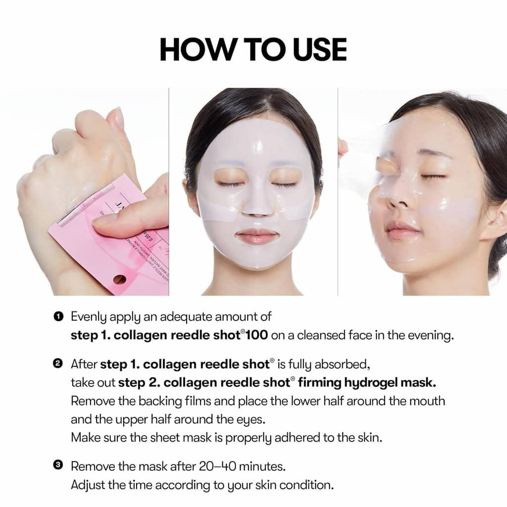 VT Collagen Reedle Shot 100 2 Step Hydrogel Mask 1pc - BelluBeauty
