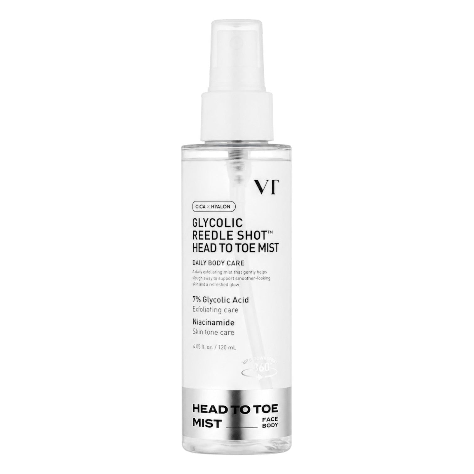 VT Glycolic Reedle Shot Head To Toe Mist 120ml - BelluBeauty