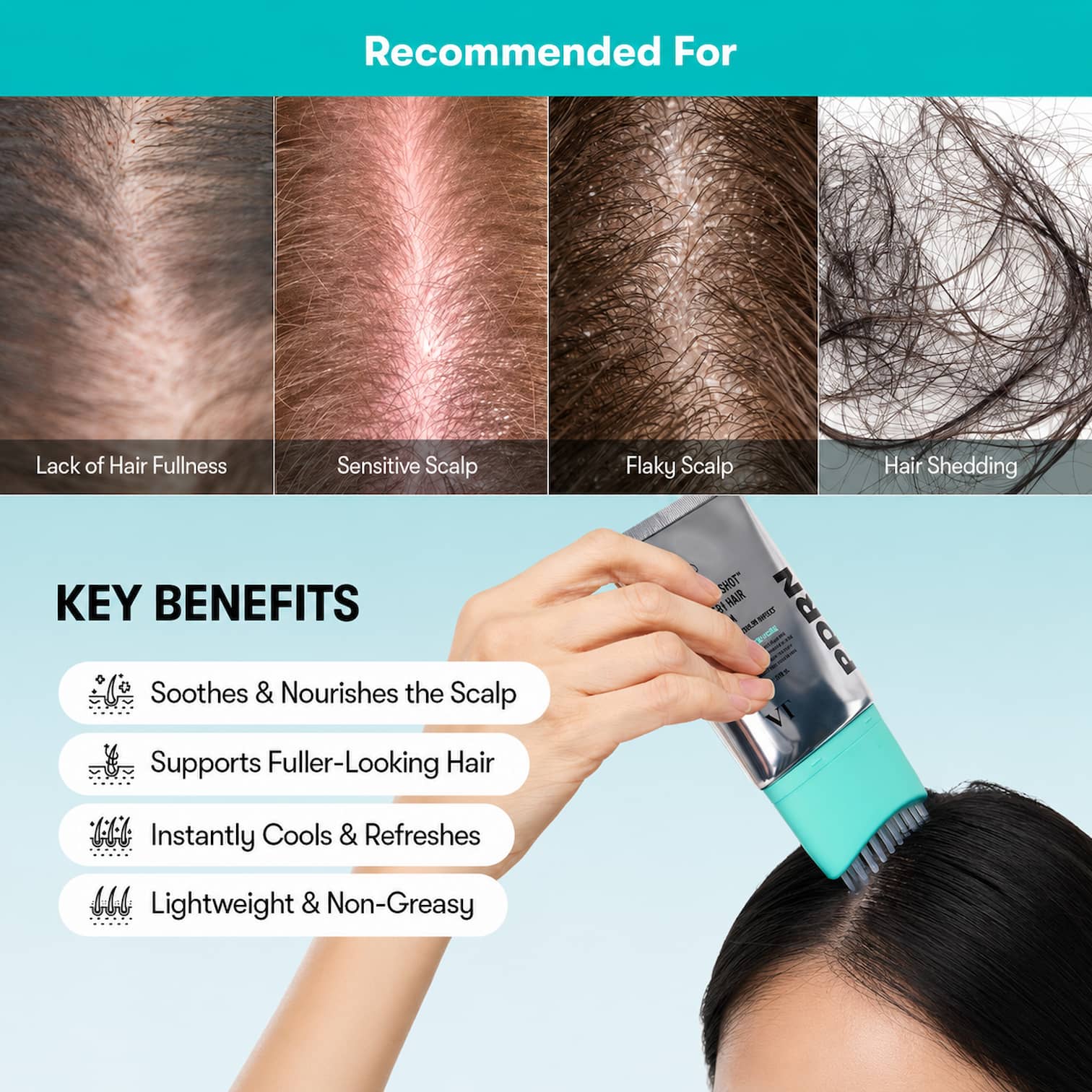 VT PDRN Reedle Shot Brush Hair Serum 100ml - BelluBeauty