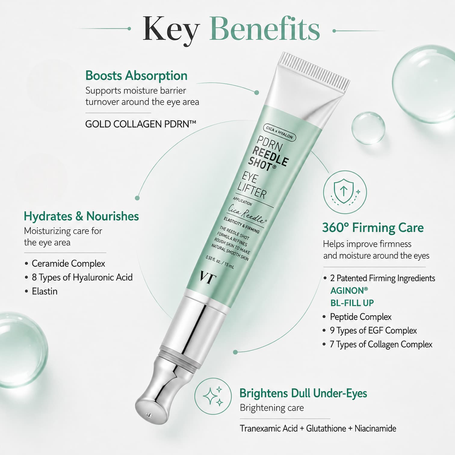 VT PDRN Reedle Shot Eye Lifter 15ml - BelluBeauty