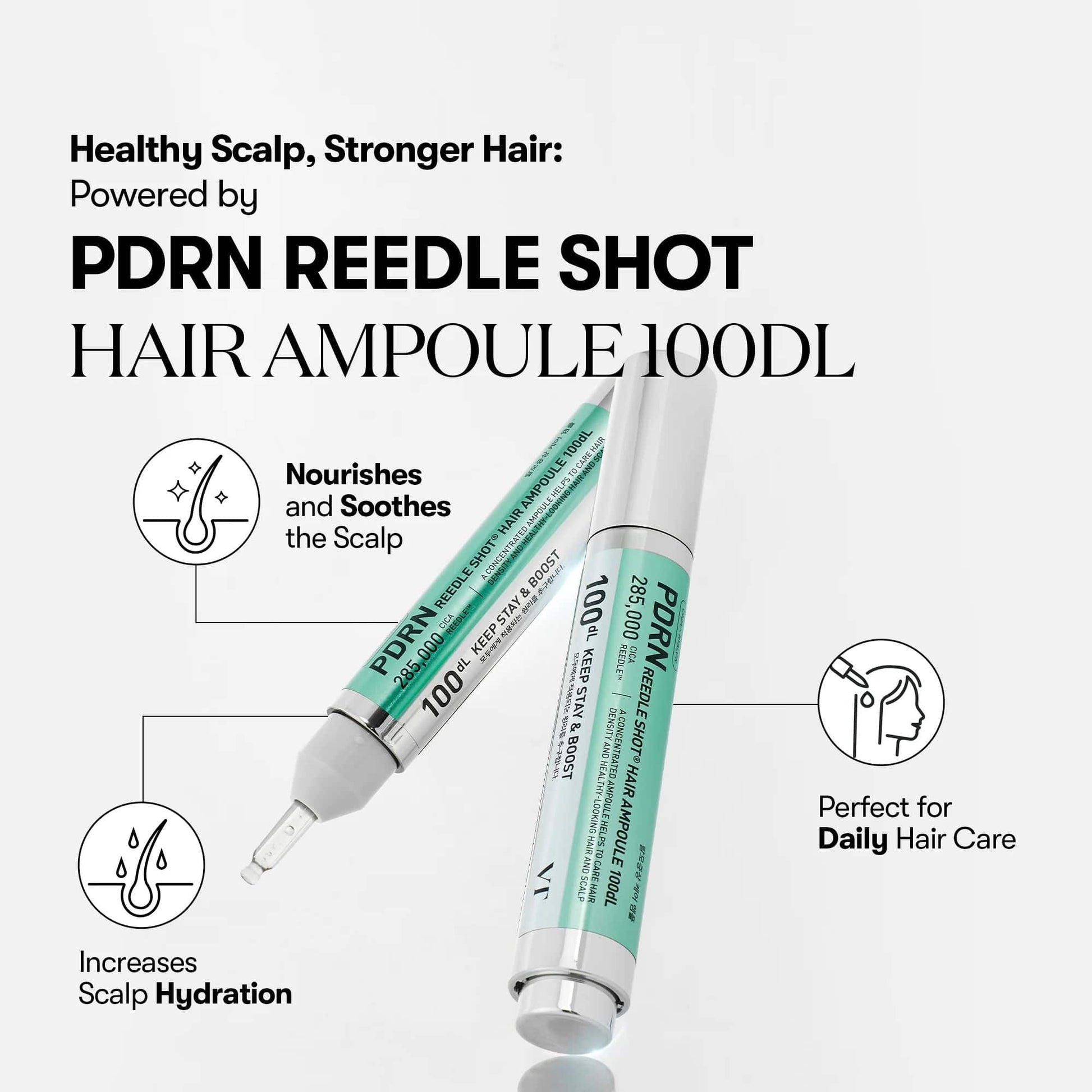 VT PDRN Reedle Shot Hair Ampoule 100dL 15ml - BelluBeauty