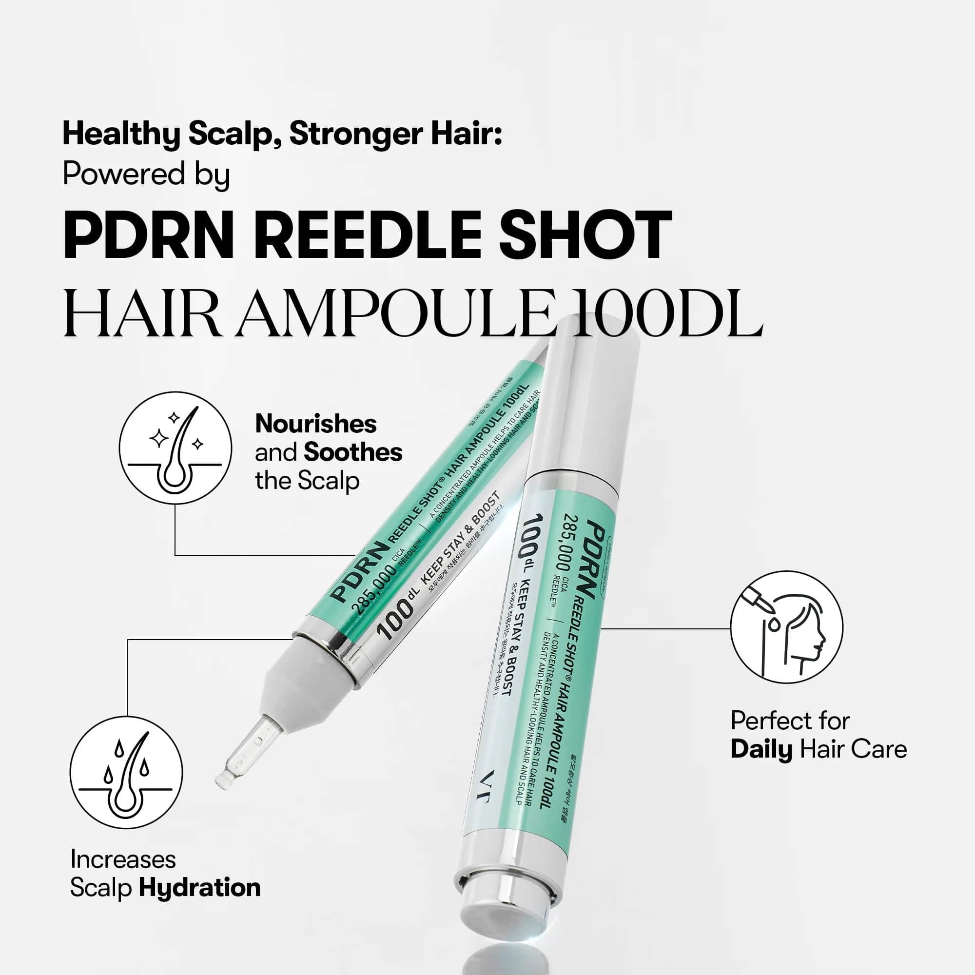 VT PDRN Reedle Shot Hair Ampoule 100dL 15ml - BelluBeauty