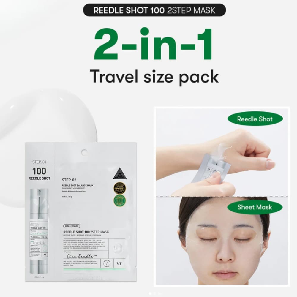 VT Reedle Shot 100 2 Step Mask 1pc - BelluBeauty