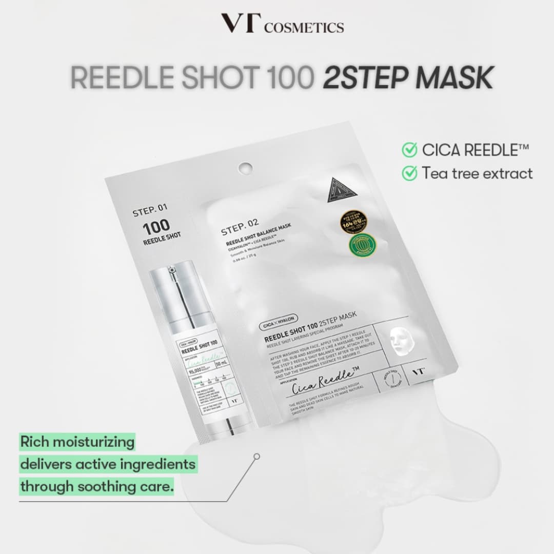 VT Reedle Shot 100 2 Step Mask 1pc - BelluBeauty