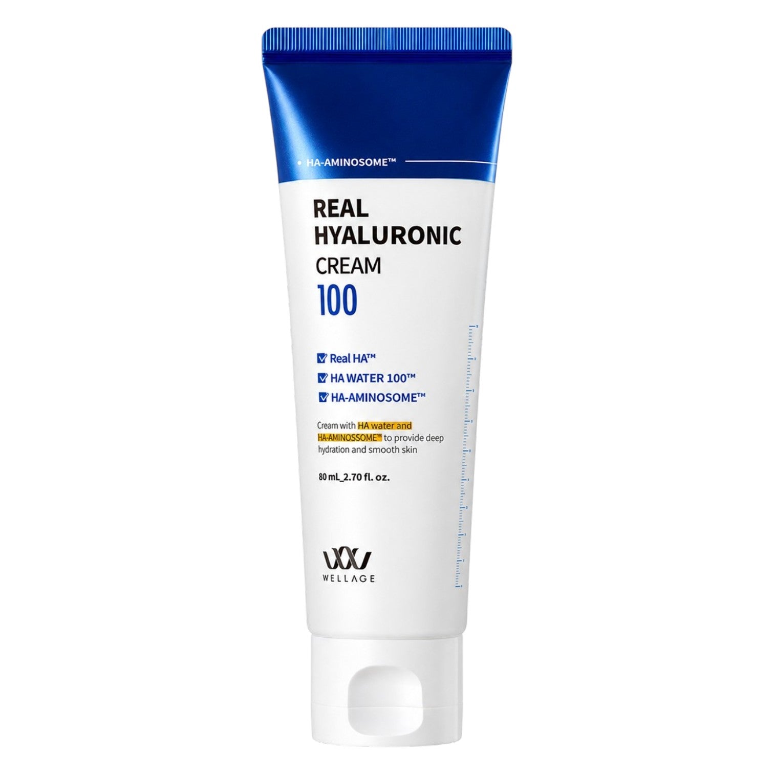 WELLAGE Real Hyaluronic 100 Cream 80ml - BelluBeauty