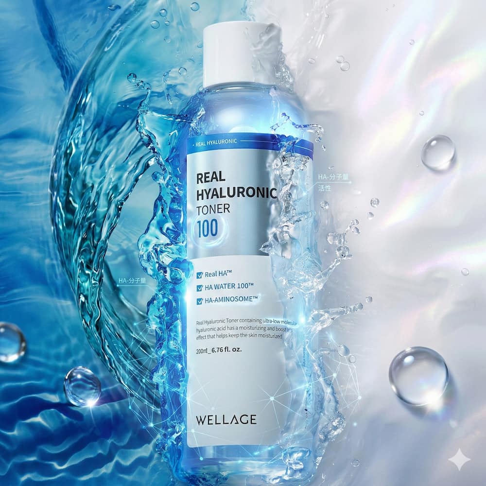 WELLAGE Real Hyaluronic 100 Toner 200ml - BelluBeauty