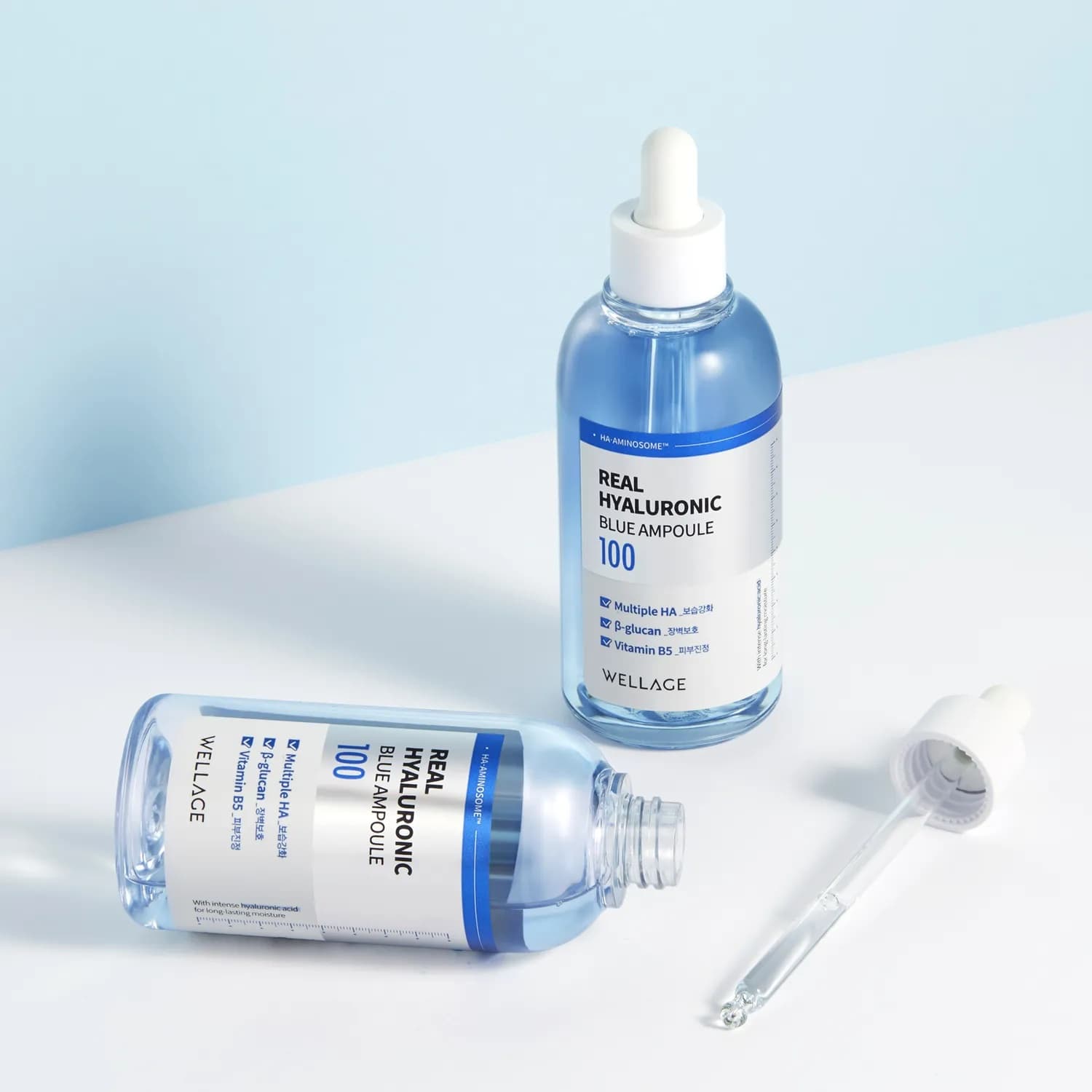 WELLAGE Real Hyaluronic Blue Ampoule 60ml - bellubeauty