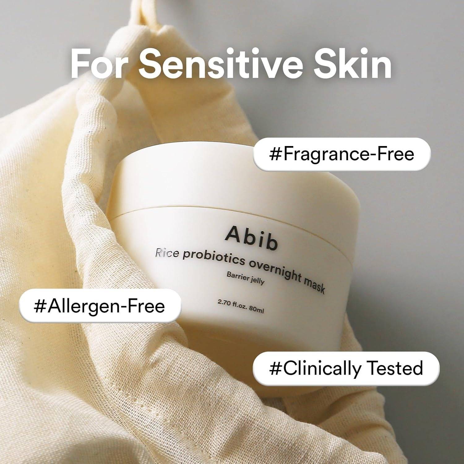 ABIB Rice Probiotics Overnight Mask Barrier Jelly 80ml - BelluBeauty