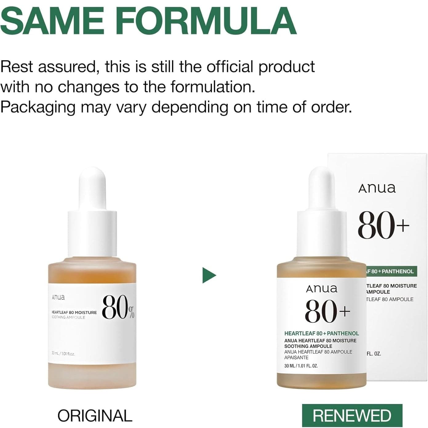 ANUA Heartleaf 80% Soothing Ampoule 30ml - BelluBeauty