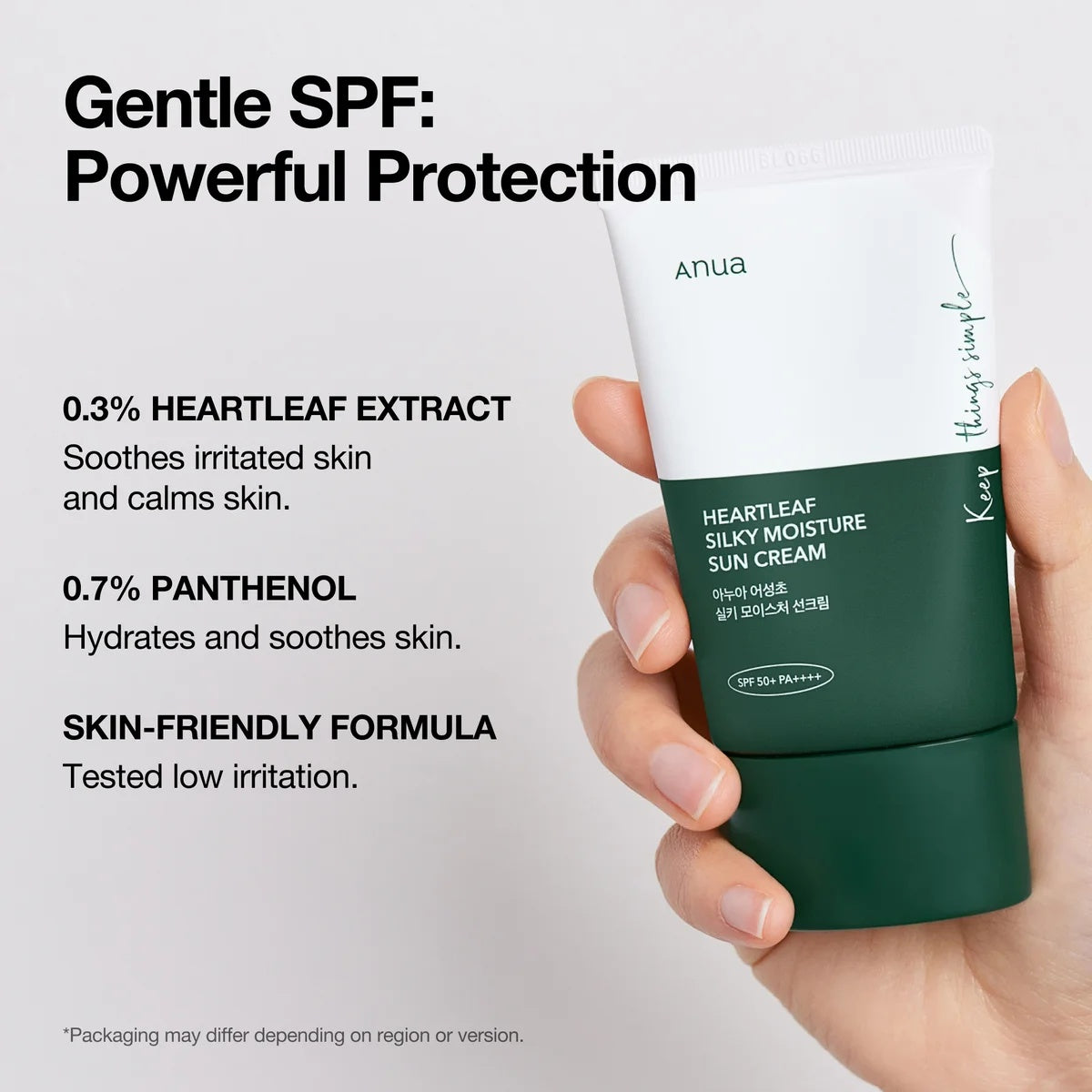 ANUA Heartleaf Silky Moisture Sun Cream 50ml SPF50+
