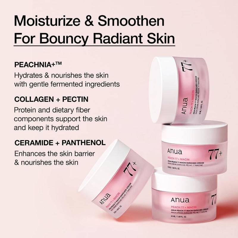 ANUA Peach 77 Niacin Enriched Cream 50ml - BelluBeauty
