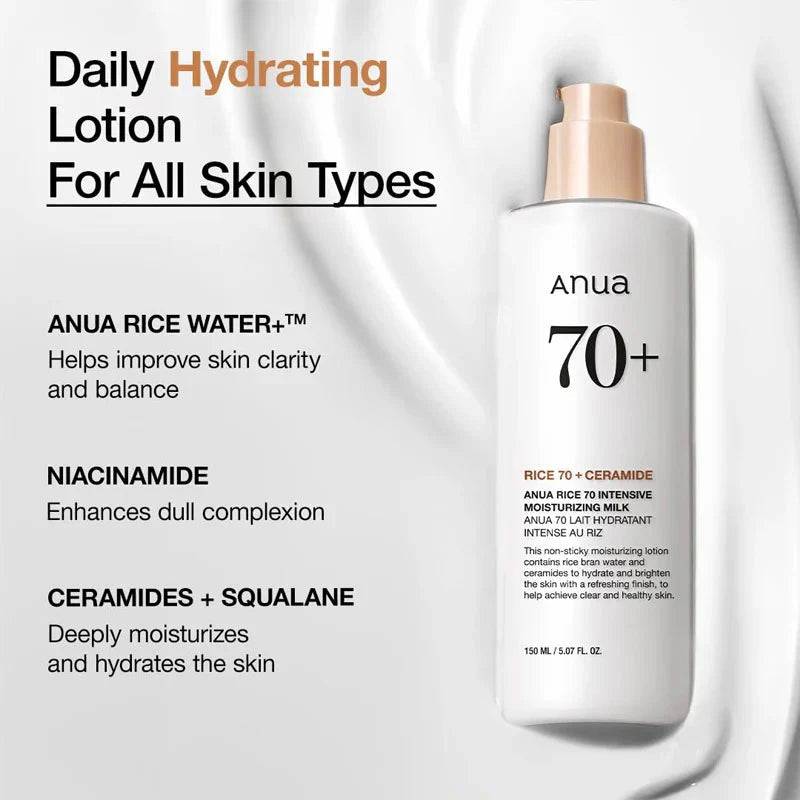 ANUA Rice 70 Intensive Moisturizing Milk 150ml - BelluBeauty