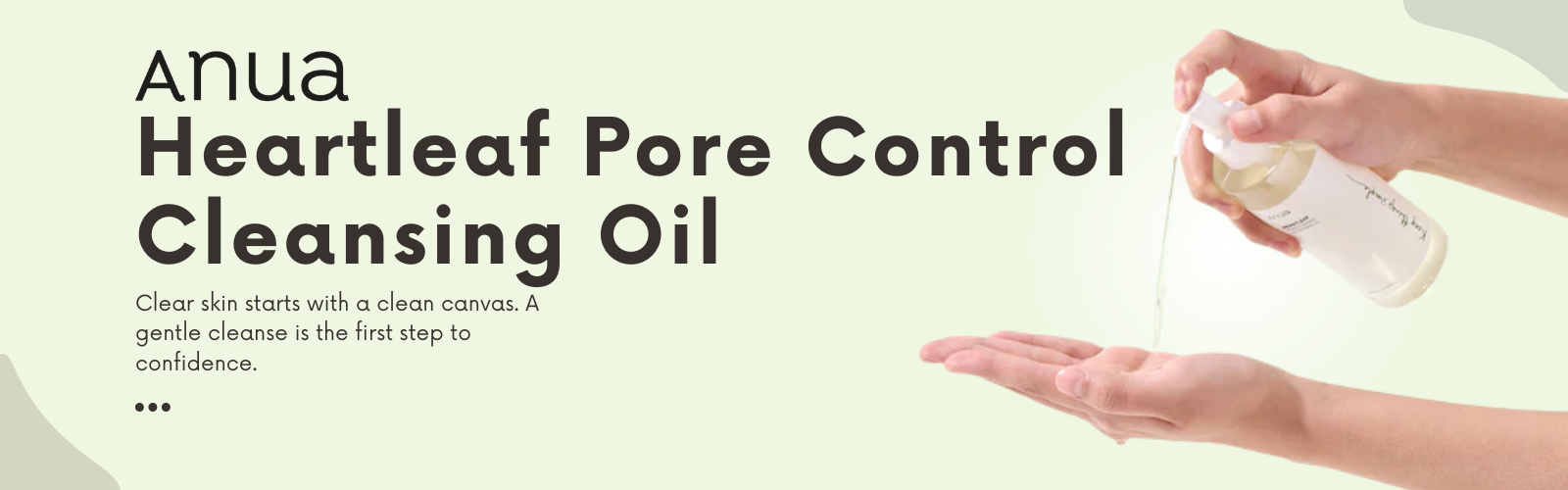 anua heartleaf pore control cleansing oil banner - Bellubeauty