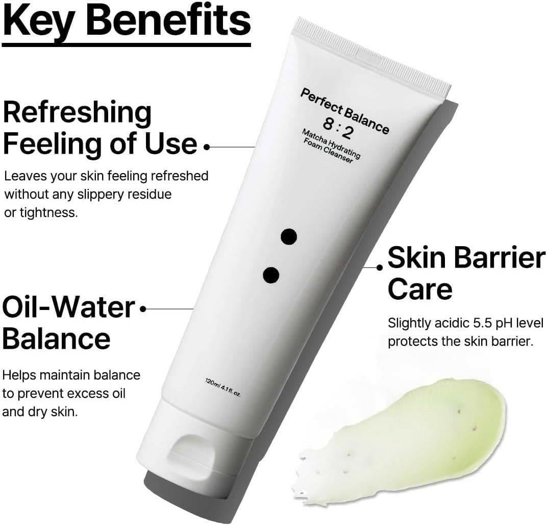 B : LAB Matcha Hydrating Foam Cleanser 120ml - bellubeauty