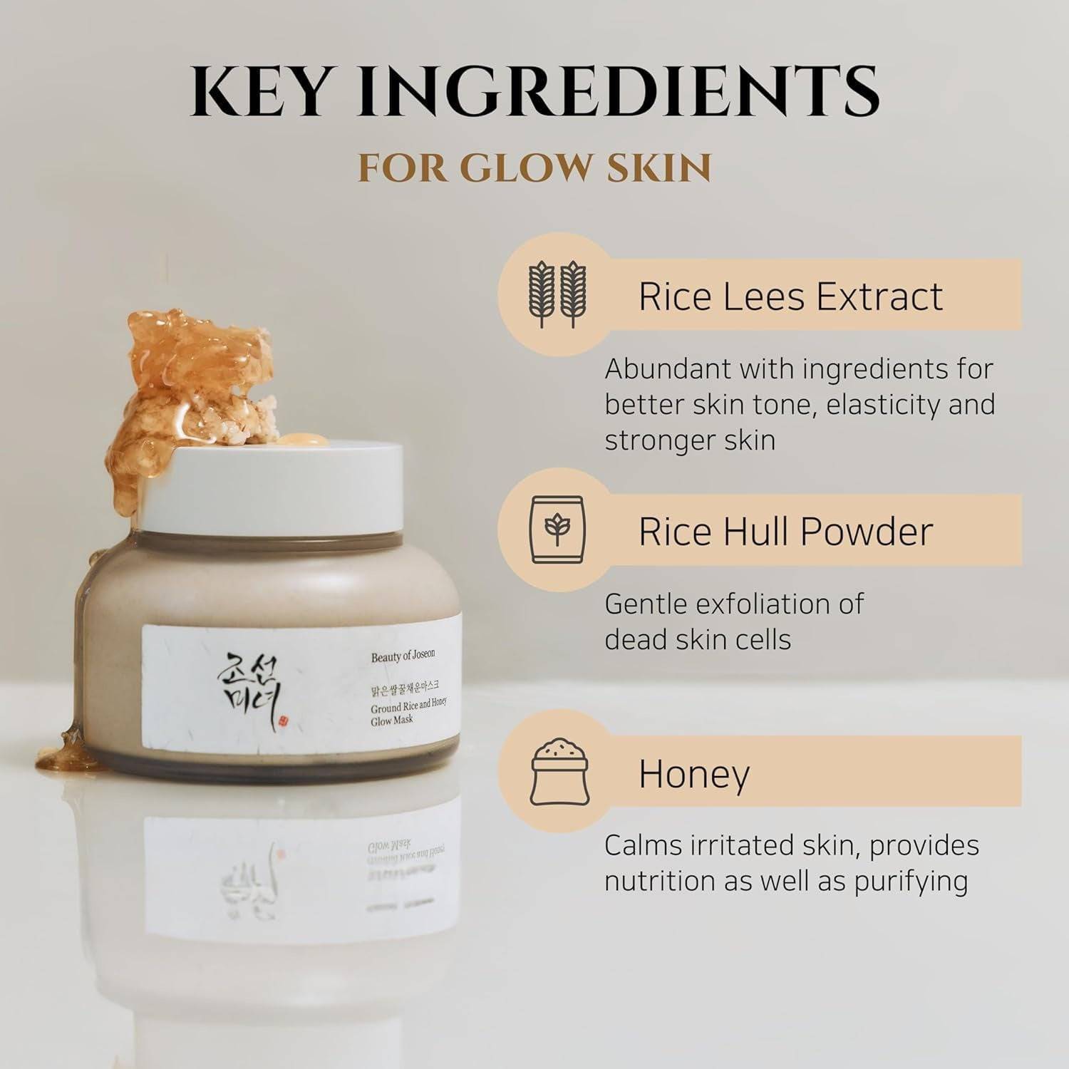 BEAUTY OF JOSEON Ground Rice And Honey Glow Mask 150ml - BelluBeauty