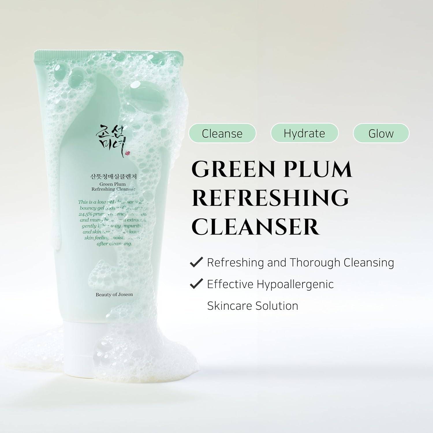 BEAUTY OF JOSEON Green Plum Refreshing Cleanser 100ml - BelluBeauty