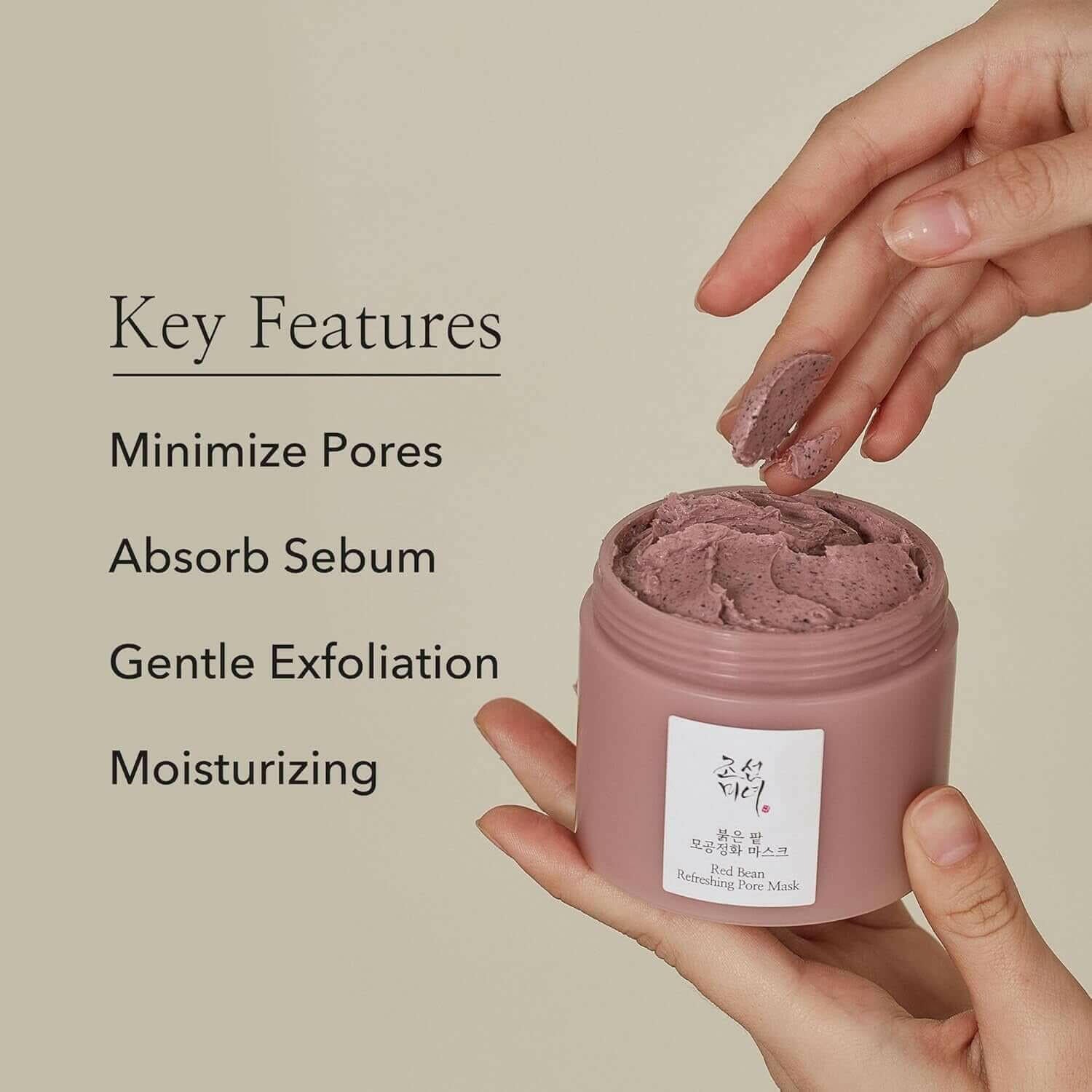 BEAUTY OF JOSEON Red Bean Refreshing Pore Mask 140ml - bellubeauty.