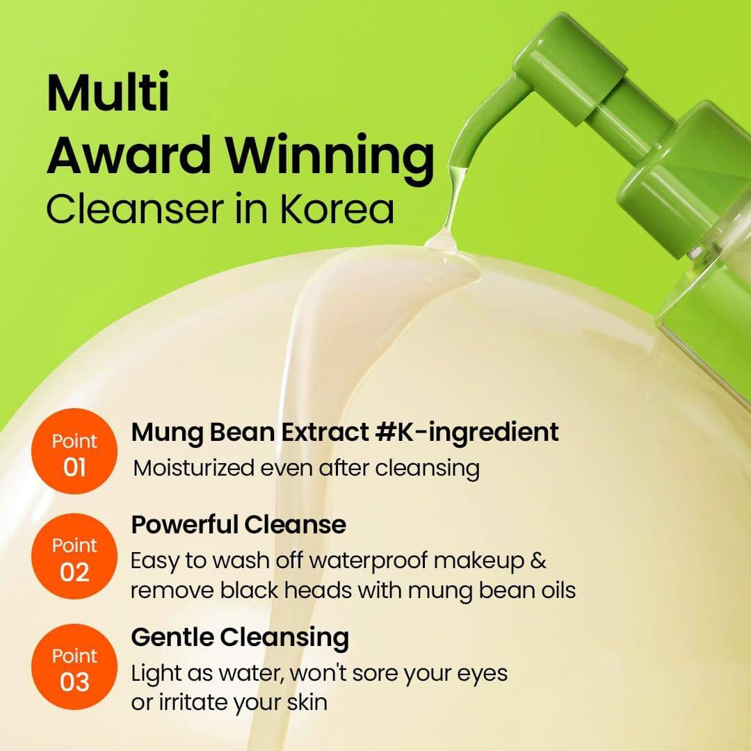 BEPLAIN Mung Bean Cleansing Oil 200ml - bellubeauty