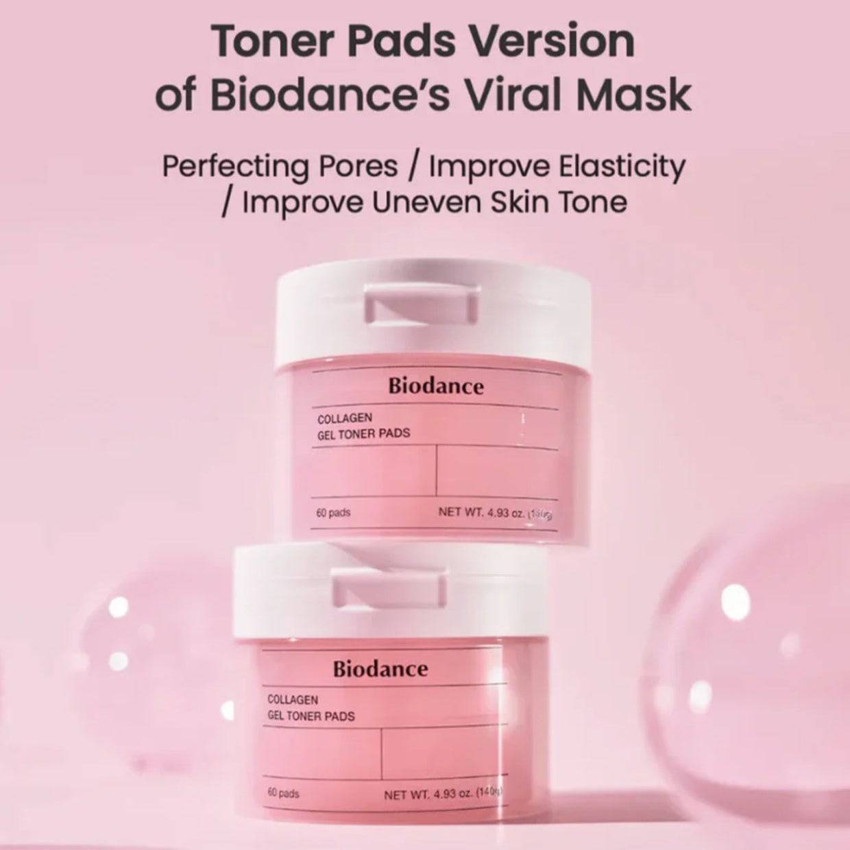 BIODANCE Collagen Gel Toner Pads 60pcs - BelluBeauty
