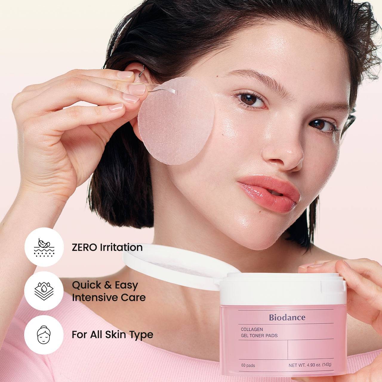 BIODANCE Collagen Gel Toner Pads 60pcs - BelluBeauty