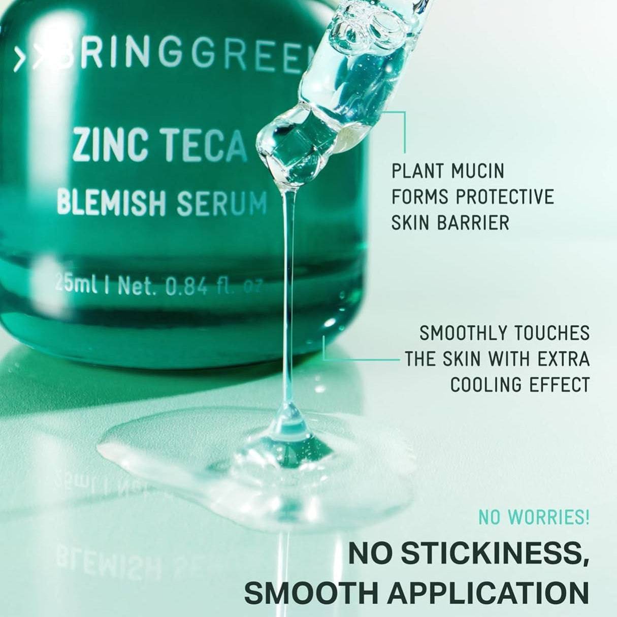 BRINGGREEN Zinc Teca 1.2% Blemish Serum 25ml - bellubeauty