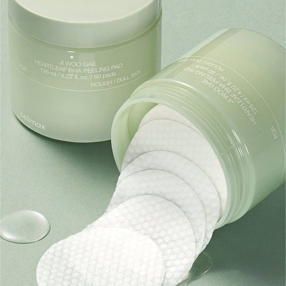 CELIMAX Ji Woo Gae Heartleaf BHA Peeling Pad 60pcs - bellubeauty