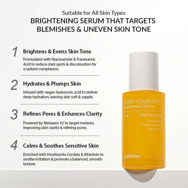 CELIMAX Pore+ Dark Spot Brightening Serum 30ml - bellubeauty.